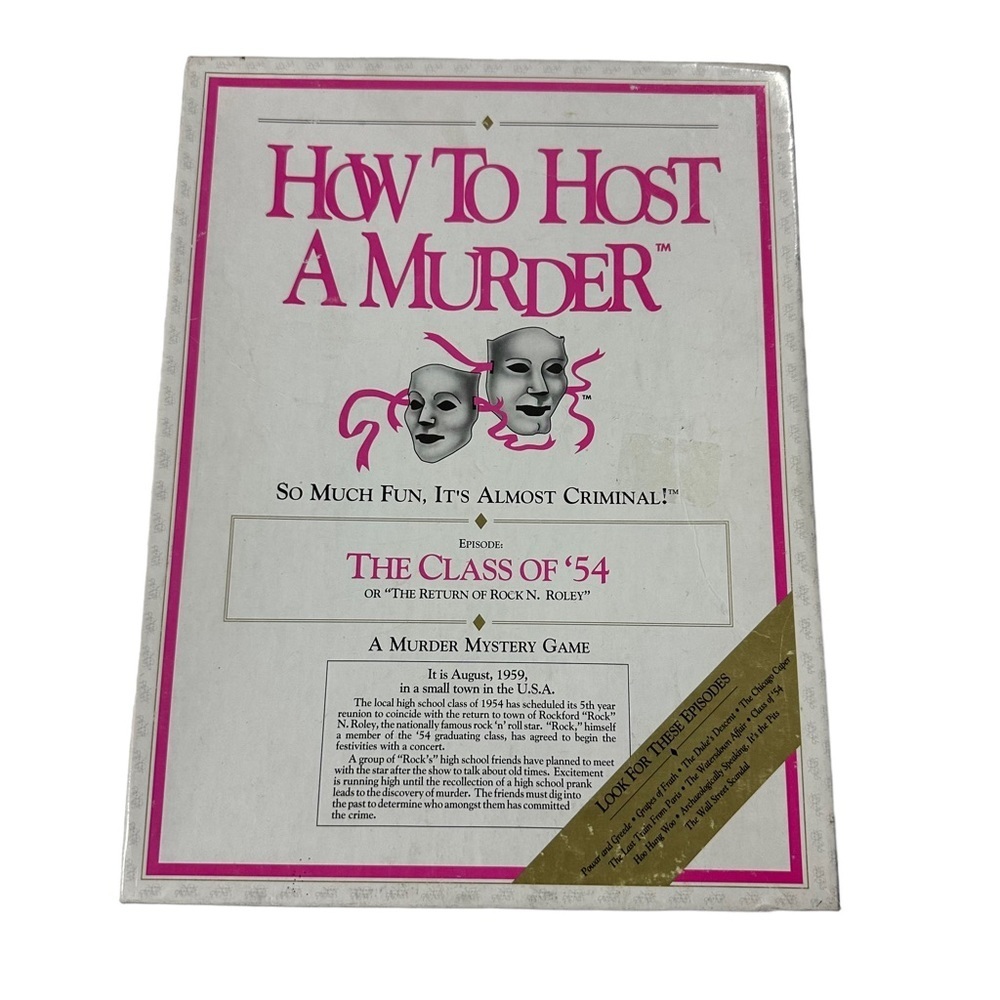 HOW TO HOST A MURDER Game THE CLASS OF '54  Vincent Price Murder Mystery Mint